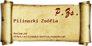 Pilinszki Zsófia névjegykártya